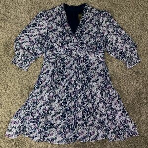 Taylor Blue & Purple Floral Dress